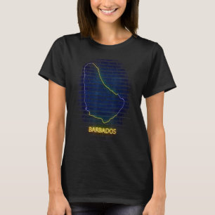 BARBADOS country outlline Flag T-Shirt