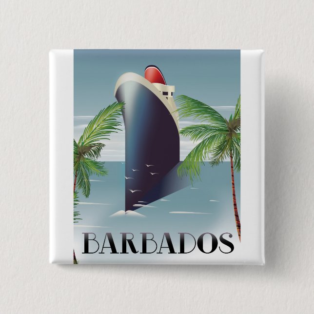 Barbados Cruise 15 Cm Square Badge (Front)