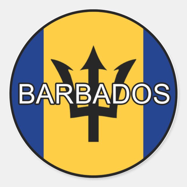 Barbados Euro Sticker (Front)