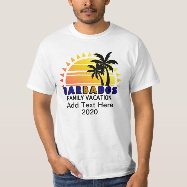 Barbados Family Vacation Matching T-Shirt (Front)