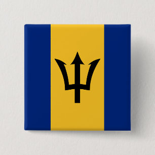Barbados Flag 15 Cm Square Badge