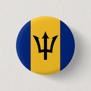 Barbados Flag 3 Cm Round Badge