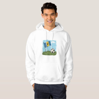 Barbados flag and soccer ball hoodie
