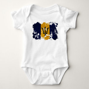 Barbados Flag Baby Bodysuit