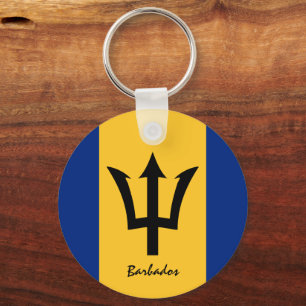 Barbados Flag & Barbados holiday, patriots /sports Key Ring