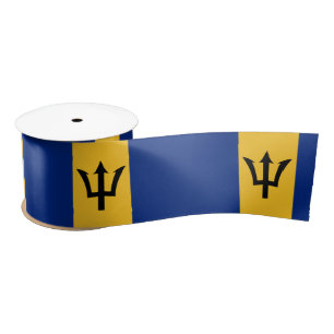 Barbados Flag & Barbados travel, holiday/sports Satin Ribbon
