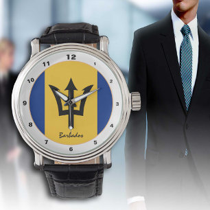 Barbados Flag & Barbados trendy fashion /design Watch