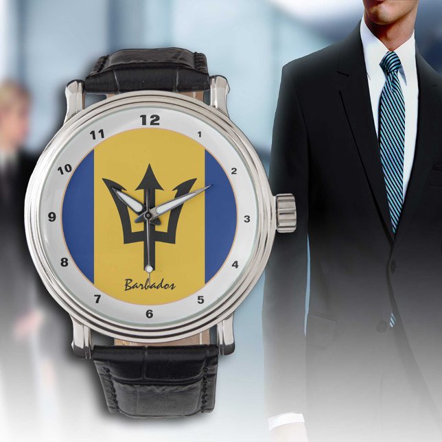 Barbados Flag & Barbados trendy fashion /design Watch (Creator Uploaded)