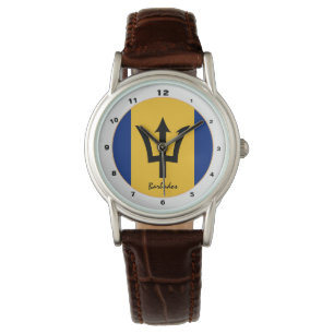 Barbados Flag & Barbados trendy fashion /design Watch