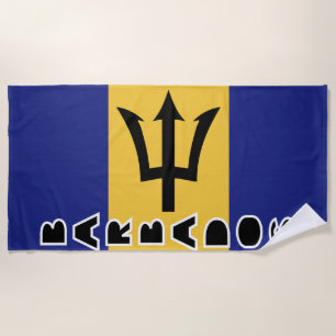 Barbados Flag  Beach Towel