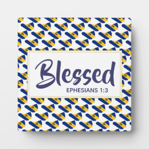 BARBADOS FLAG Blessed Ephesians Scripture Plaque