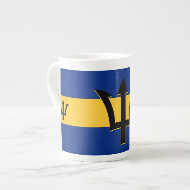 Barbados Flag Bone China Mug (Front Left)