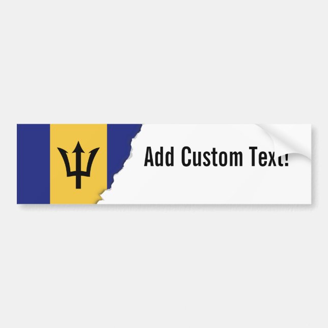 Barbados Flag Bumper Sticker (Front)