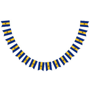 Barbados Flag bunting banner