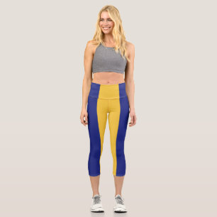 Barbados flag capri leggings