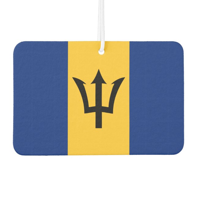 Barbados flag car air freshener (Front)