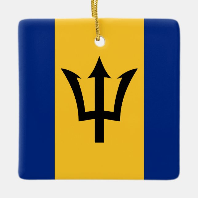 Barbados Flag Ceramic Ornament (Front)