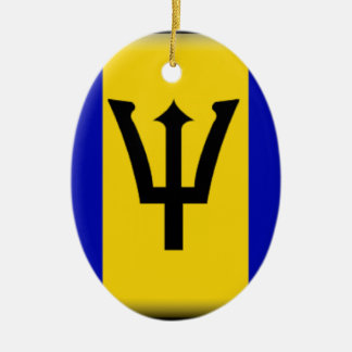 Barbados  Flag Ceramic Tree Decoration