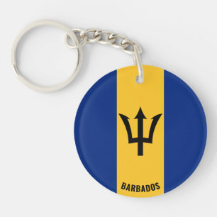 Barbados Flag Charming Patriotic Key Ring