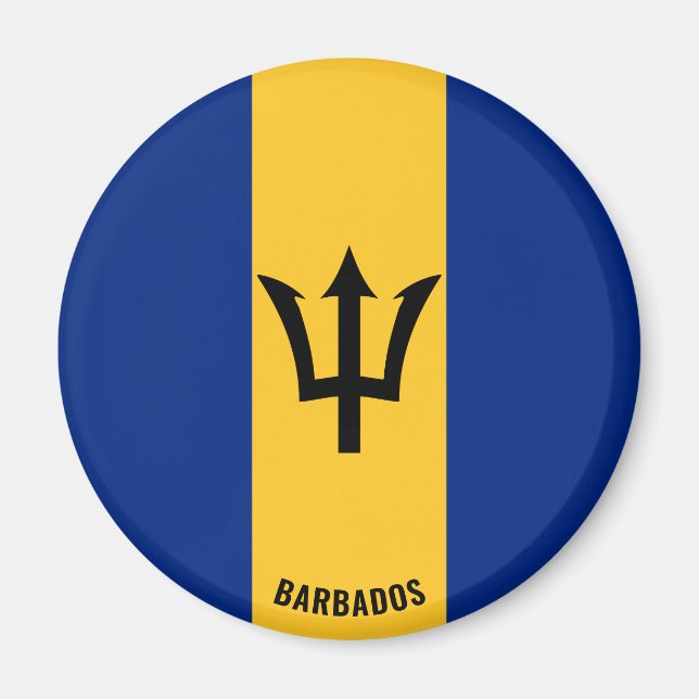 Barbados Flag Charming Patriotic Magnet (Front)
