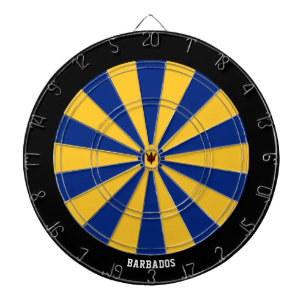Barbados Flag Colourful Patriotic Dartboard