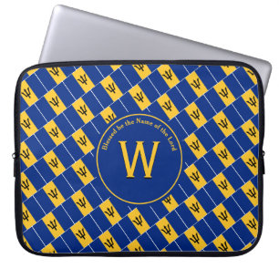 BARBADOS FLAG Customised Monogram Barbadian Laptop Laptop Sleeve