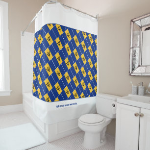 BARBADOS FLAG Customised Scripture Barbadian Shower Curtain