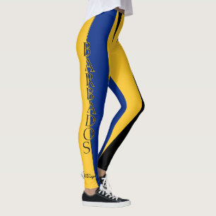 Barbados flag design leggings