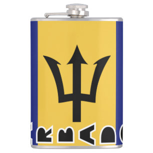 Barbados Flag  Hip Flask