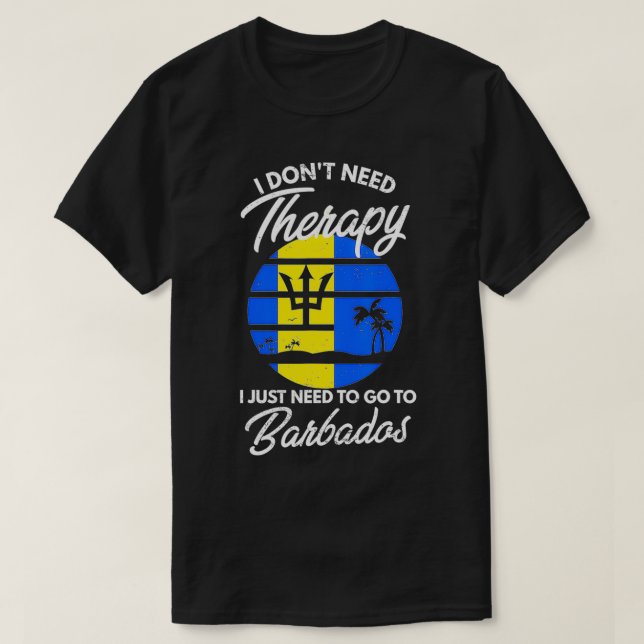 Barbados Flag I Vacation Barbados  T-Shirt (Design Front)