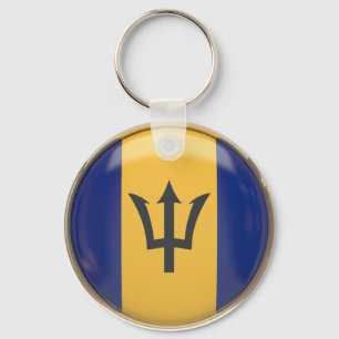Barbados Flag Key Ring