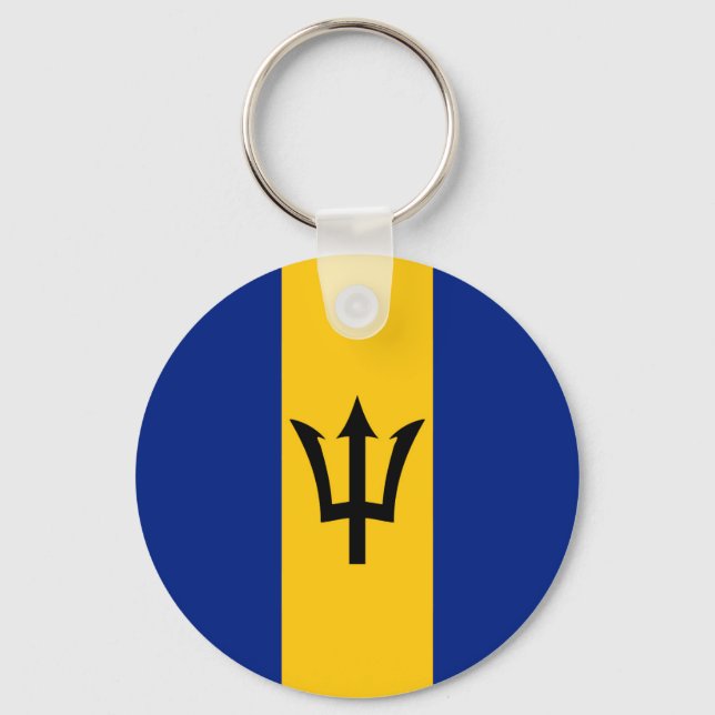 Barbados  Flag Key Ring (Front)