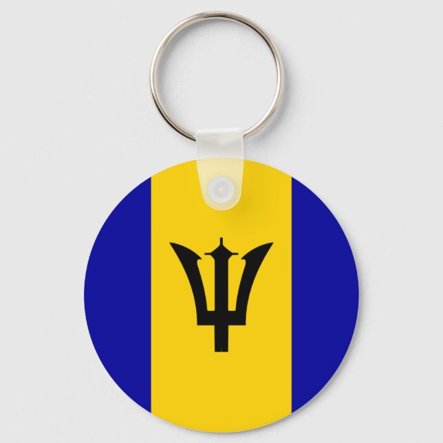 Barbados Flag Key Ring (Front)