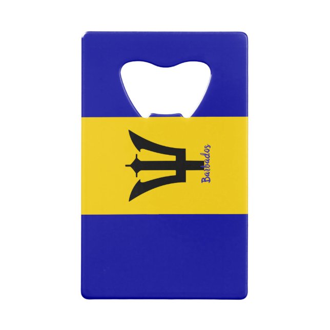 Barbados Flag  Keychain Bottle Opener (Back)