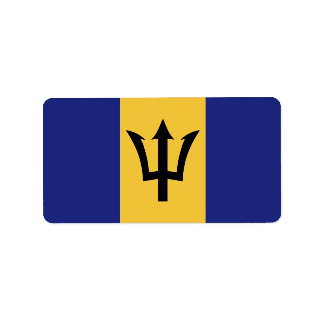 Barbados flag label (Front)