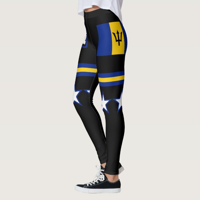 Barbados Flag Leggings (Left)