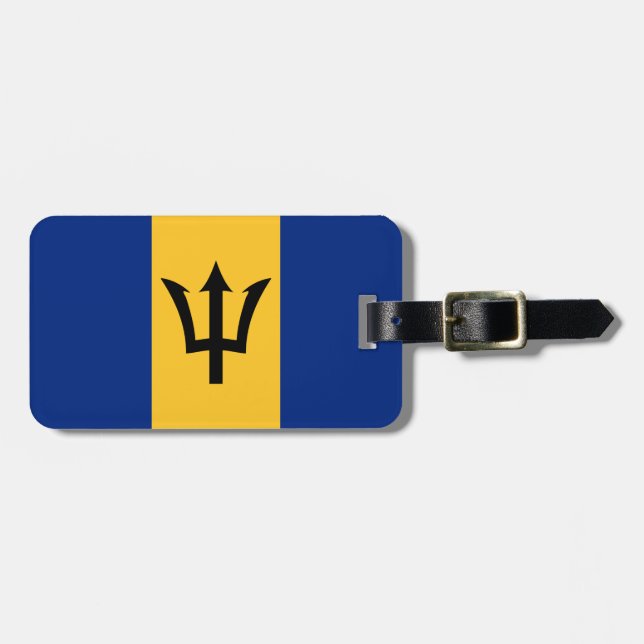Barbados Flag Luggage Tag (Front Horizontal)