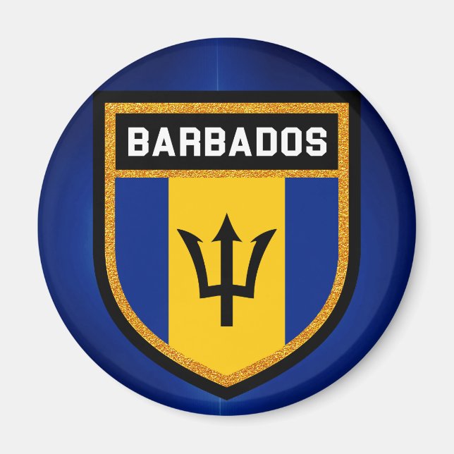 Barbados Flag Magnet (Front)