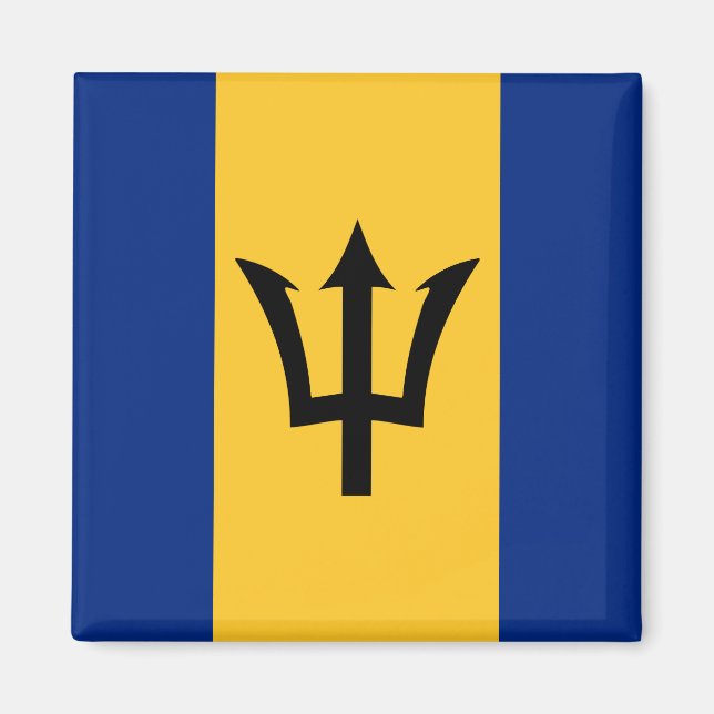 Barbados Flag Magnet (Front)