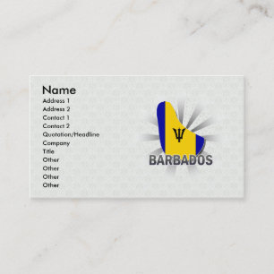 Barbados Flag Map 2.0 Business Card