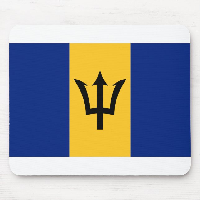 Barbados Flag Mouse Mat (Front)