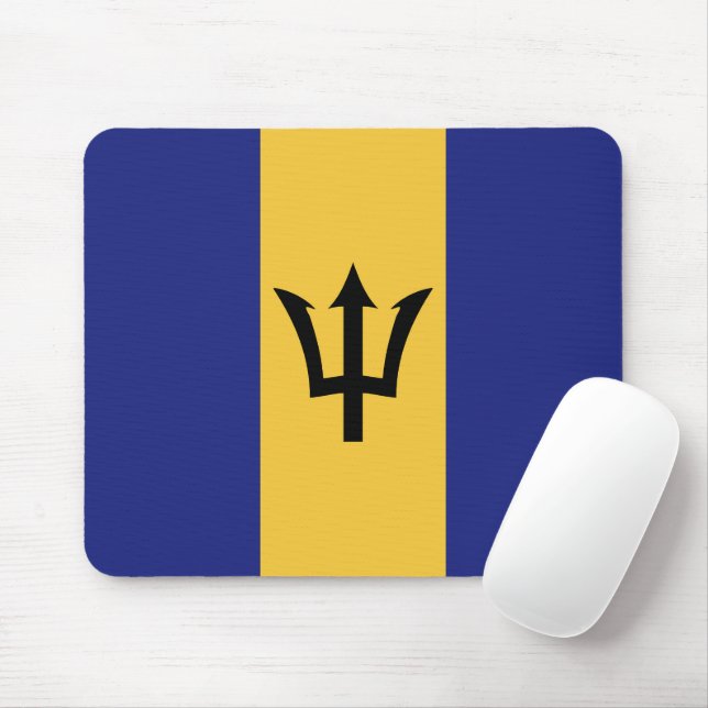 Barbados flag mouse mat (With Mouse)