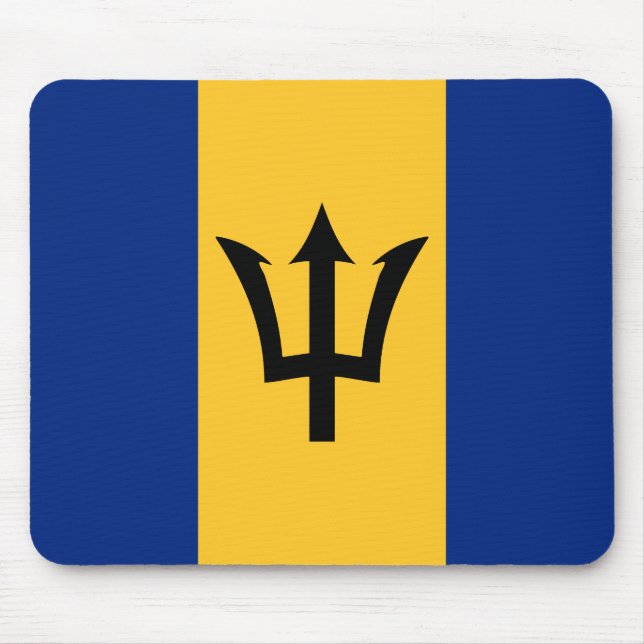 Barbados Flag Mouse Mat (Front)