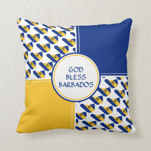 BARBADOS Flag Patriotic Bajan Cushion