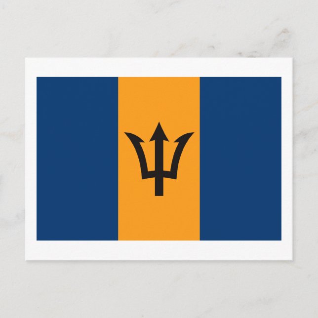 Barbados Flag Postcard (Front)