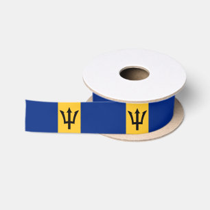 Barbados Flag Ribbon, Barbados holiday /sports Satin Ribbon