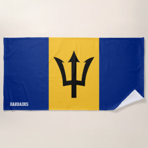 Barbados Flag Splendid Patriotic Beach Towel
