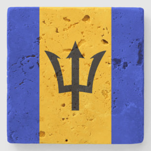 Barbados Flag  Stone Coaster