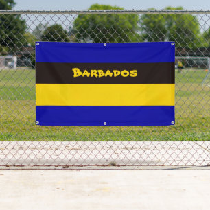Barbados Flag Stripe Colours Banner
