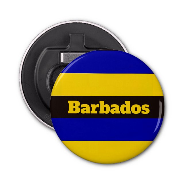 Barbados Flag Stripe Colours Bottle Opener (Front)